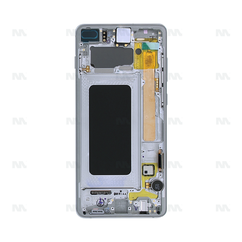 Chassis + Ecran Officiel Service Pack + Vitre pour Samsung Galaxy S10 Plus G975F - Prism Silver