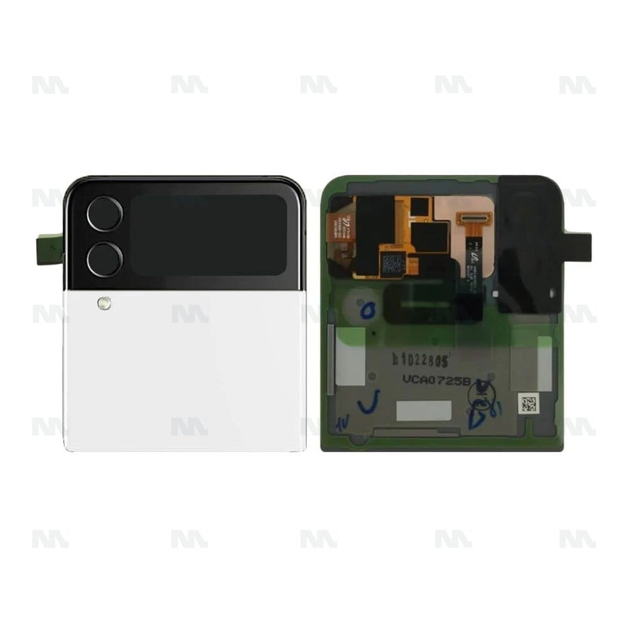 Ecran Officiel Service Pack + Vitre pour Samsung Galaxy Z Flip4 5G F721B Secondaire - Blanc