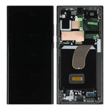Chassis + Ecran Officiel Service Pack + Vitre pour Samsung Galaxy S23 Ultra S918B Graphite / Red - Graphite Red