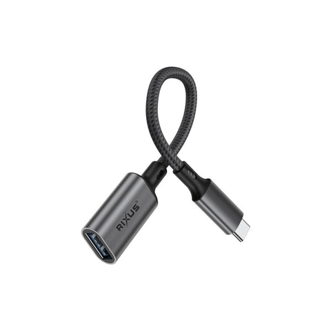 Adaptateur Rixus RXMU24 USB-C vers USB A 3.0 gris sidéral