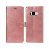Rixus Bookcase pour Samsung Galaxy S8 Rose