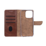 Rixus Bookcase pour Apple iPhone 16 Pro Marron