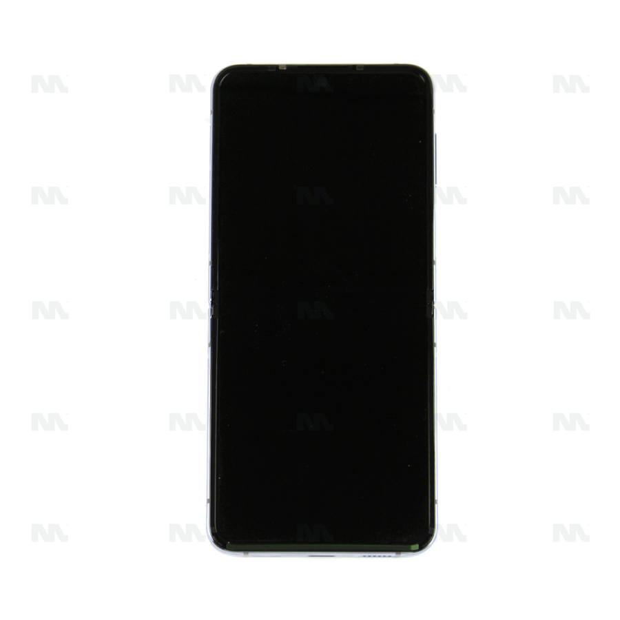 Chassis + Ecran Officiel Service Pack + Vitre pour Samsung Galaxy Z Flip4 F721B - Bleu