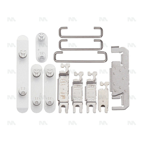 Ensemble de boutons latéraux blancs compatibles pour Apple iPhone 16 et 16 Plus (4 pièces)