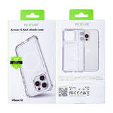 Étui antichoc Rixus Armor-X avec MagSafe pour Apple iPhone 16 transparent