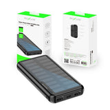 Batterie externe solaire Rixus RXPB45 10 000 mAh noire