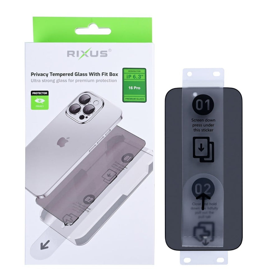 Verre trempé confidentialité - Rixus pour Apple iPhone 16 Pro