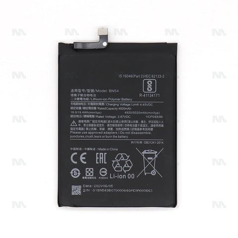 Batterie Xiaomi Redmi 9, Redmi Note 9 (BN54) - OEM