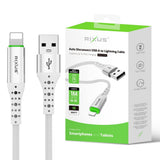 Câble USB-A vers Lightning à déconnexion automatique Rixus RXUC21AL blanc