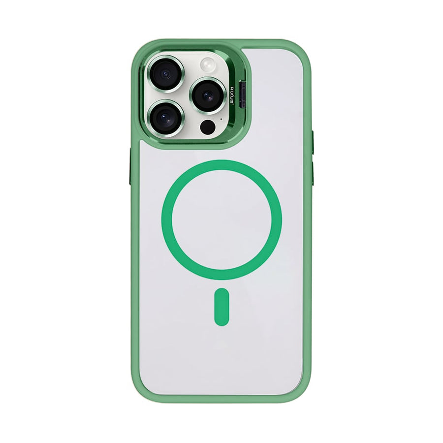 Étui Rixus Classic 03 avec MagSafe pour Apple iPhone 15 Pro Max vert clair