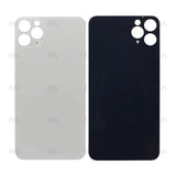 Vitre Arrière Grand Trou Compatible pour Apple iPhone 11 Pro Max - Blanc