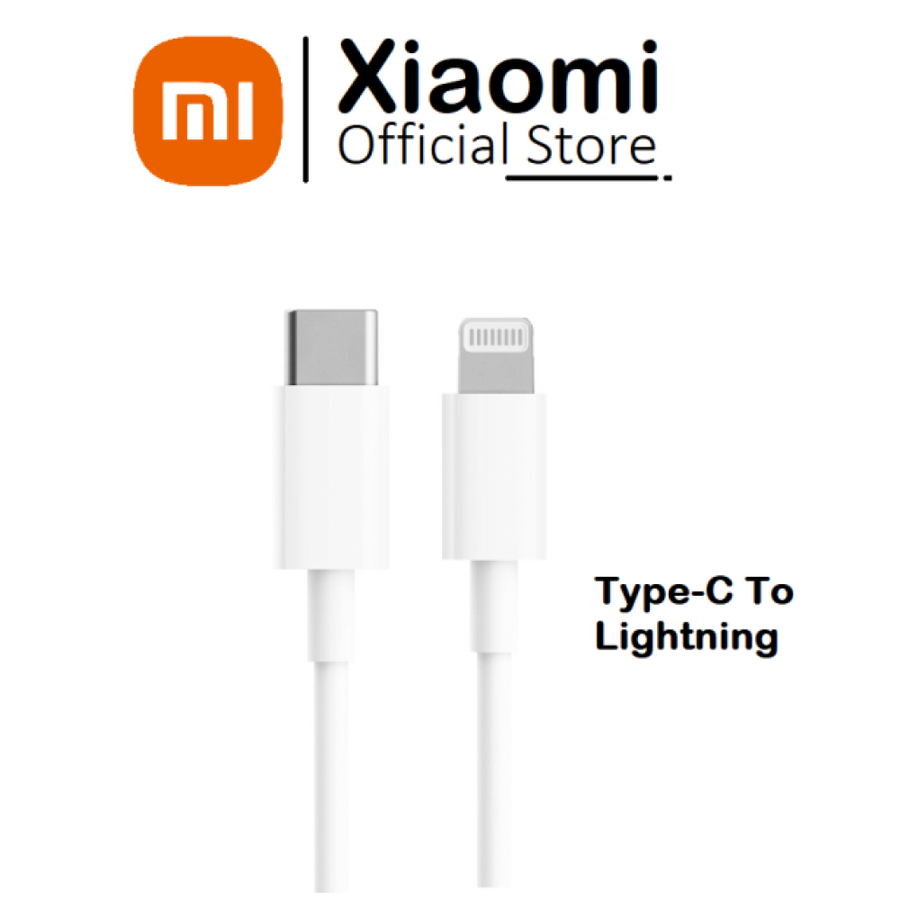 Câble USB-C vers Lightning Xiaomi Mi 18 W 2 A, 1 m (BHR4421GL) - Blanc