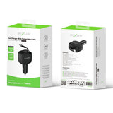 Chargeur Voiture avec Câble Rétractable 60W Rixus RXCC01 - Noir