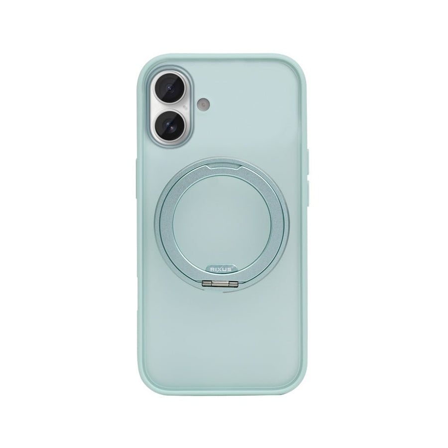 Coque Rixus SnapGrip 360 avec Anneau Support pour Apple iPhone 16 - Vert