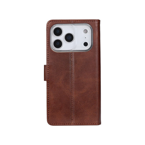 Rixus Bookcase pour Apple iPhone 17 Pro Marron