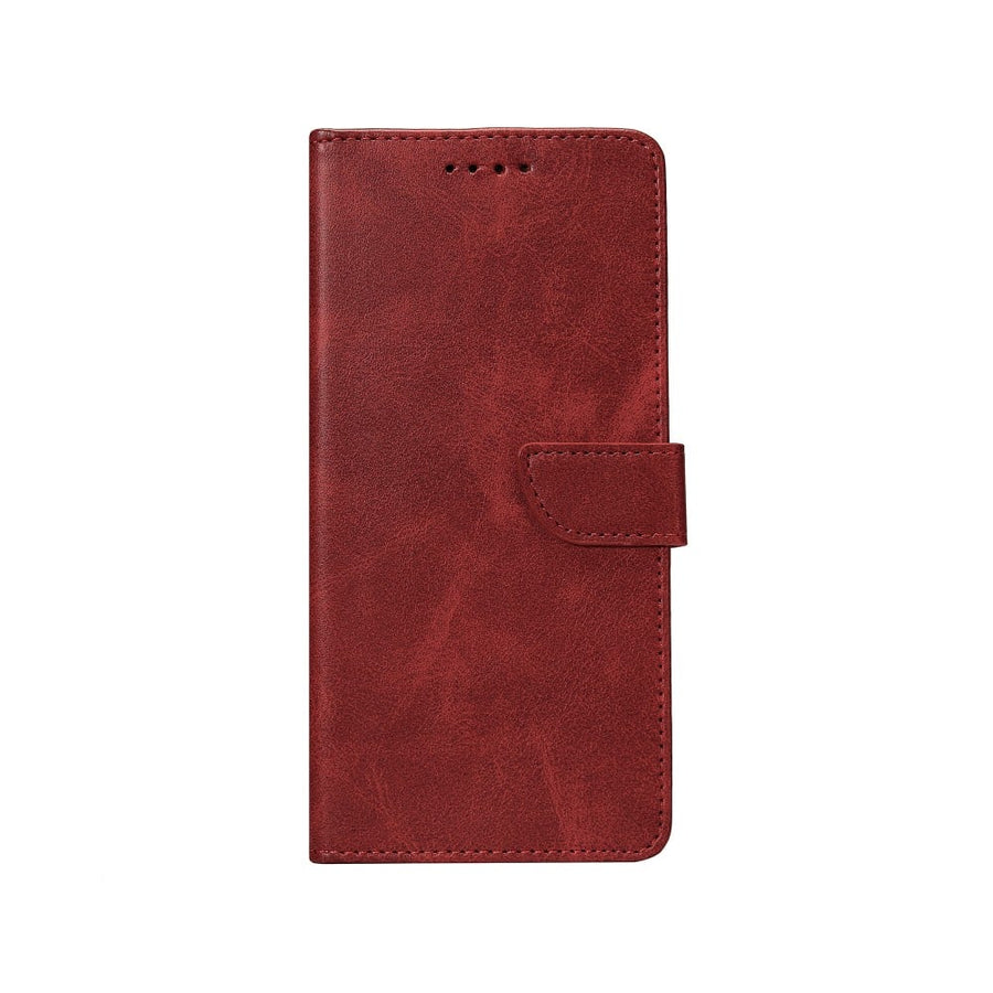 Rixus Bookcase pour Apple iPhone 17 Pro Max Rouge foncé