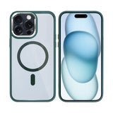 Étui Rixus Classic 04 avec MagSafe pour Apple iPhone 15 Pro Max vert foncé