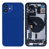 Boîtier pour Apple iPhone 12 avec petites pièces, compatible, bleu