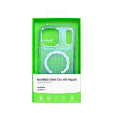 Coque Rixus Aero Ribbed Shield Compatible MagSafe pour Apple iPhone 17 Pro, 18 Pro - Glacier