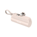 Batterie externe mini Rixus RXPB98P Click-On USB-C 5000 mAh rose