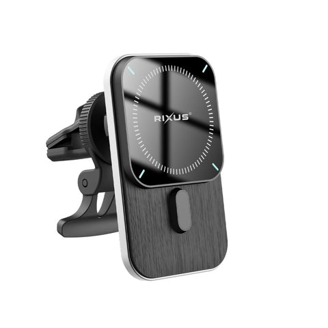 Chargeur de voiture sans fil Rixus RXWC14 compatible MagSafe 15 W gris sidéral