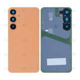 Vitre arrière pour Samsung Galaxy S24 Plus S926B avec objectif Orange grès OEM