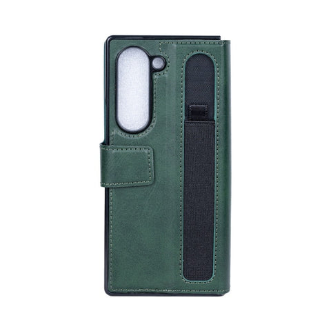 Étui portefeuille Rixus avec porte-stylo pour Samsung Galaxy Z Fold6 vert