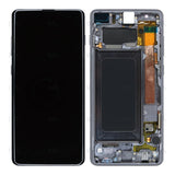 Chassis + Ecran Officiel Service Pack + Vitre pour Samsung Galaxy S10 Plus G975F - Prism Black