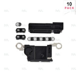 Ensemble de haut-parleurs et microphones en titane noir compatible pour Apple iPhone 16 Pro Max (lot de 10)