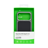 Coque Rixus Mag Carbon Compatible MagSafe Pour Apple iPhone 17 Pro Max, 18 Pro Max Gris Titane