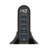 Adaptateur secteur Rixus RX140 GaN avec écran numérique 140 W noir