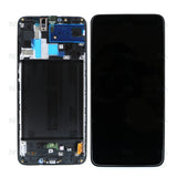 Chassis + Ecran Officiel Service Pack + Vitre pour Samsung Galaxy A70 A705F - Noir