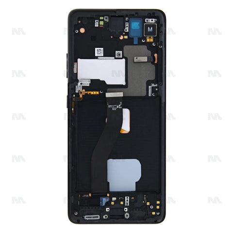 Chassis + Ecran LCD + Vitre pour Samsung Galaxy S21 Ultra 5G G998B Phantom Black Pre - Assembled
