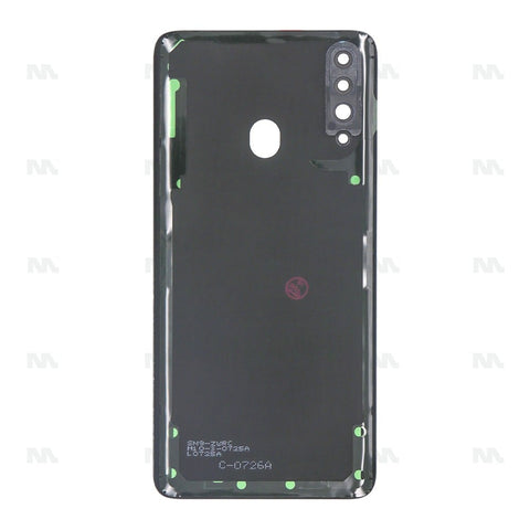 Vitre arrière pour Samsung Galaxy A20s A207F avec objectif bleu OEM