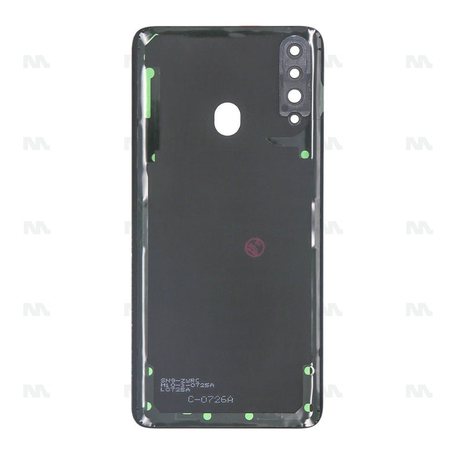 Vitre arrière pour Samsung Galaxy A20s A207F avec objectif bleu OEM