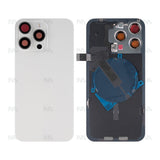Vitre arrière avec NFC (Grand contour caméra) Compatible pour Apple iPhone 15 Pro Max - Titane Blanc