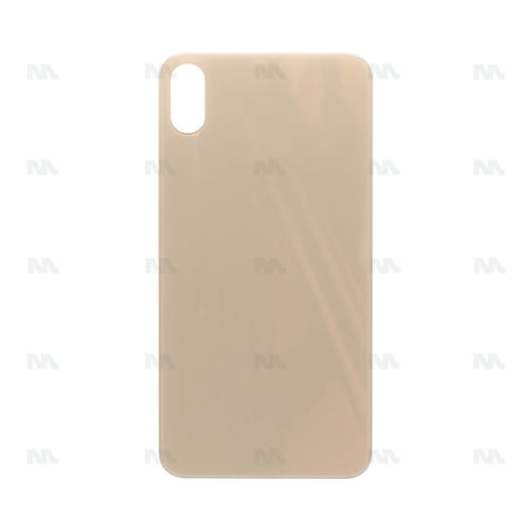 Vitre Arrière avec bloc complet pour Apple iPhone XS Max, cadre d'appareil photo agrandi, compatible avec la couleur or