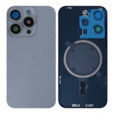Vitre Arrière sans NFC, cadre d'appareil photo agrandi en titane naturel compatible avec Apple iPhone 15 Pro