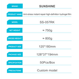 Film hydrogel HD anti-stress à réparation instantanée Sunshine SS-057RK (50 pièces)