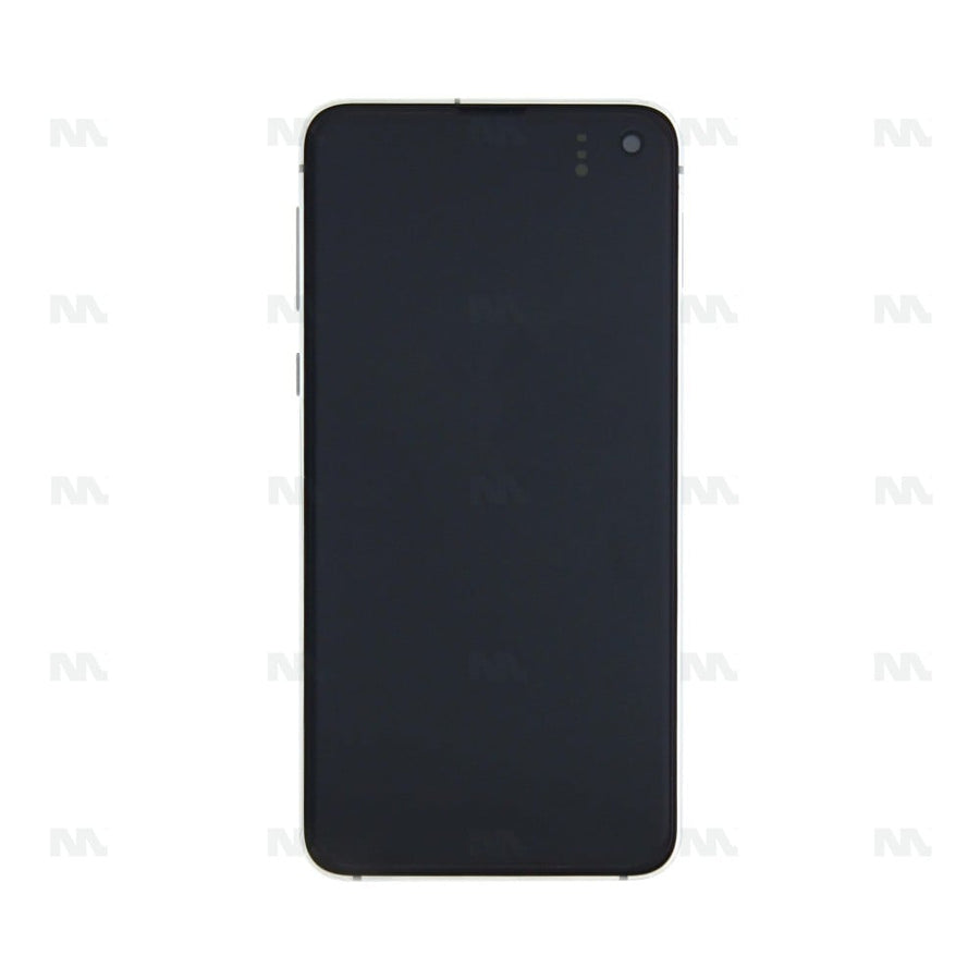Chassis + Ecran Officiel Service Pack + Vitre + Batterie pour Samsung Galaxy S10E (SM-G970F) - Prism White