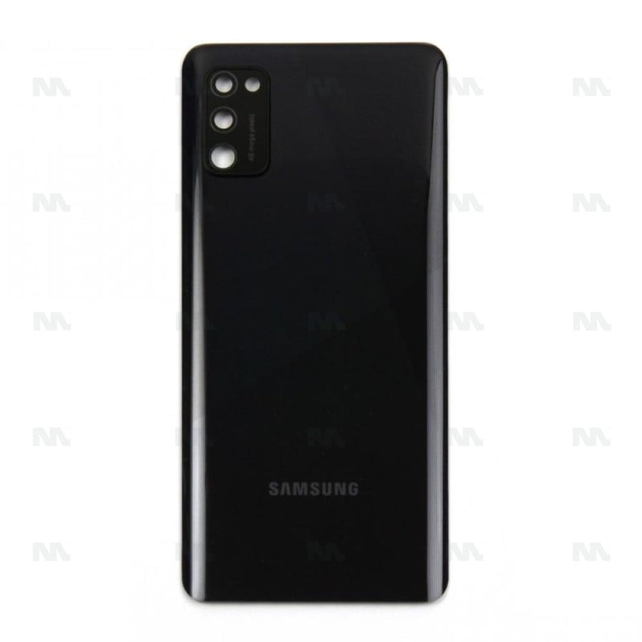 Vitre arrière pour Samsung Galaxy A41 A415F avec prisme pour objectif, noir, OEM