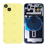 Vitre Arrière avec NFC pour Apple iPhone 14 Plus, agrandir le cadre de l'appareil photo Jaune Compatible