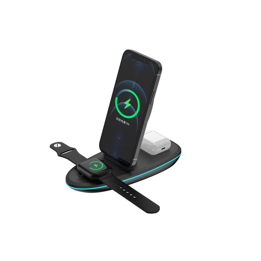 Station de recharge sans fil pliable 3 en 1 Rixus RXWC43