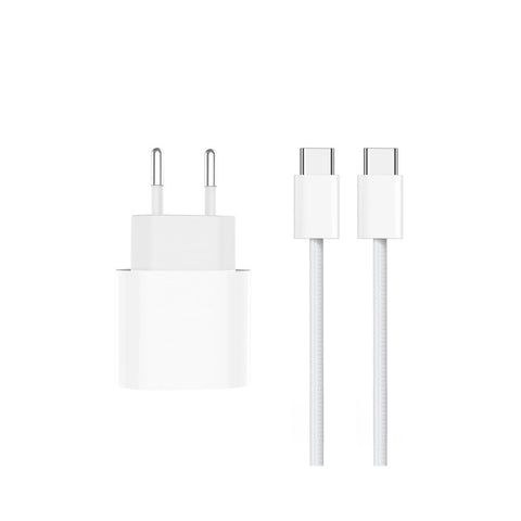 Adaptateur secteur USB-C GaN CH3126 Câble USB-C vers USB-C 100 cm 35 W Blanc
