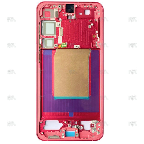 Cadre central rouge corail OEM pour Samsung Galaxy S25 Plus S936B