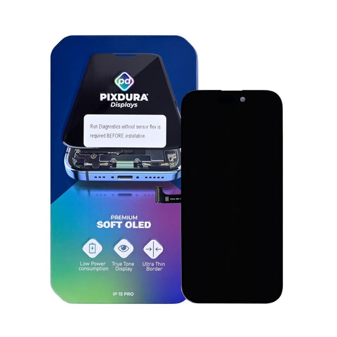 Ecran Soft-OLED PIXDURA (Run Diagnostics) (120Hz) pour Apple iPhone 15 Pro
