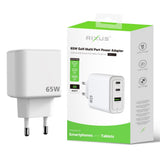 Adaptateur secteur multiport Rixus RXHC67 GaN 65 W blanc