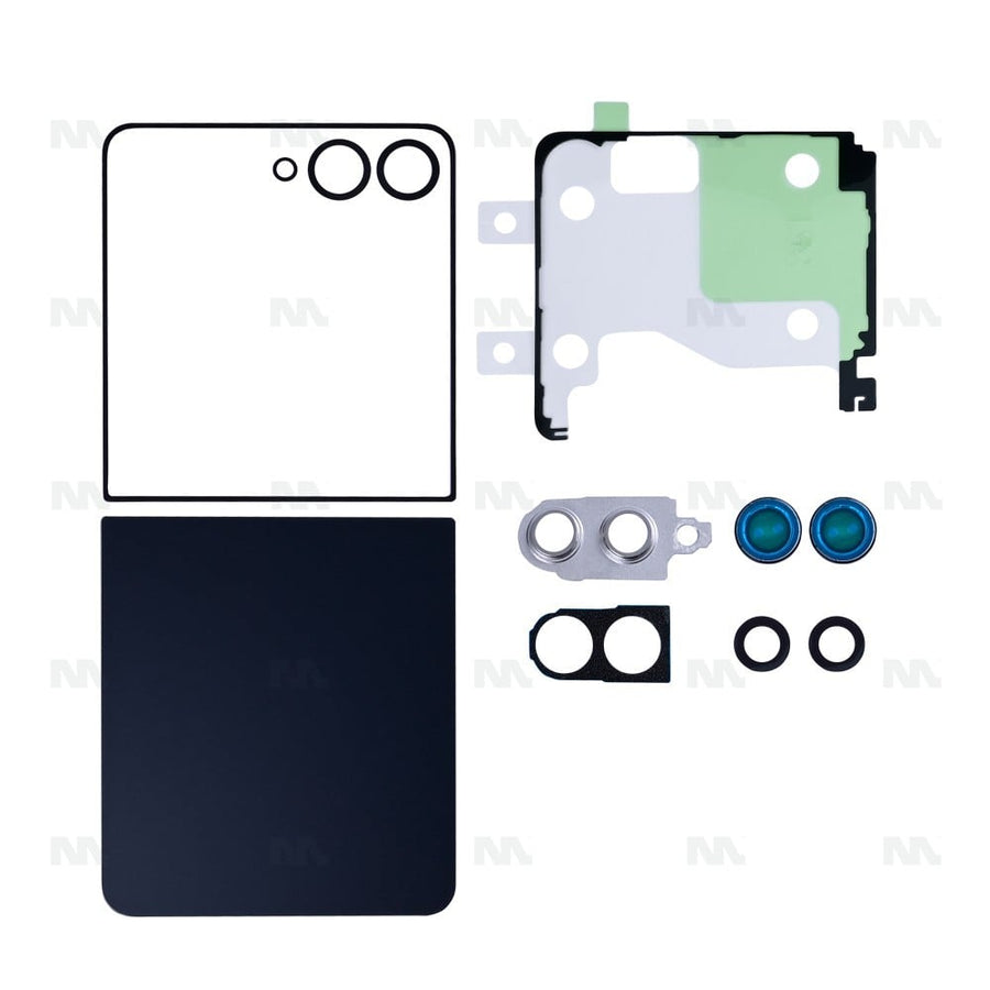 Ensemble de coques arrière Samsung Galaxy Z Flip7 F741B avec lentille noir jais OEM