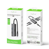 Adaptateur USB-C vers Ethernet HDMI Rixus RXHU07 avec station d'accueil, gris