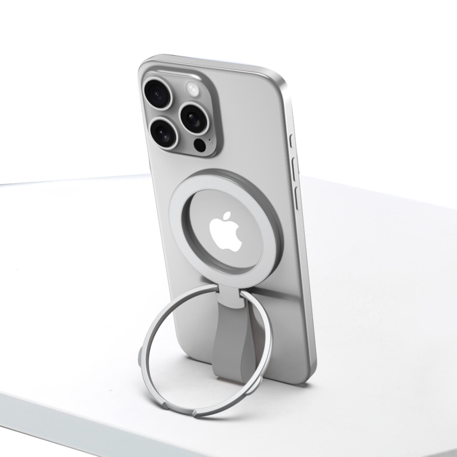 Support pour téléphone portable Rixus RXPH20S avec MagSafe argenté